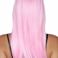 LEG AVENUE 24in Long Straight Pink Wig -Storybook & Fairytale Costumes Sales 24 long straight pink wig alt 1