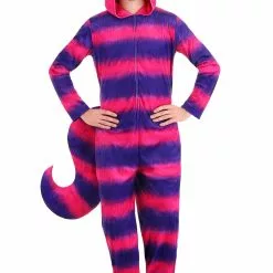 Fun Costumes Cheshire Cat Onesie For Adults -Storybook & Fairytale Costumes Sales adult cheshire cat onesie alt 2