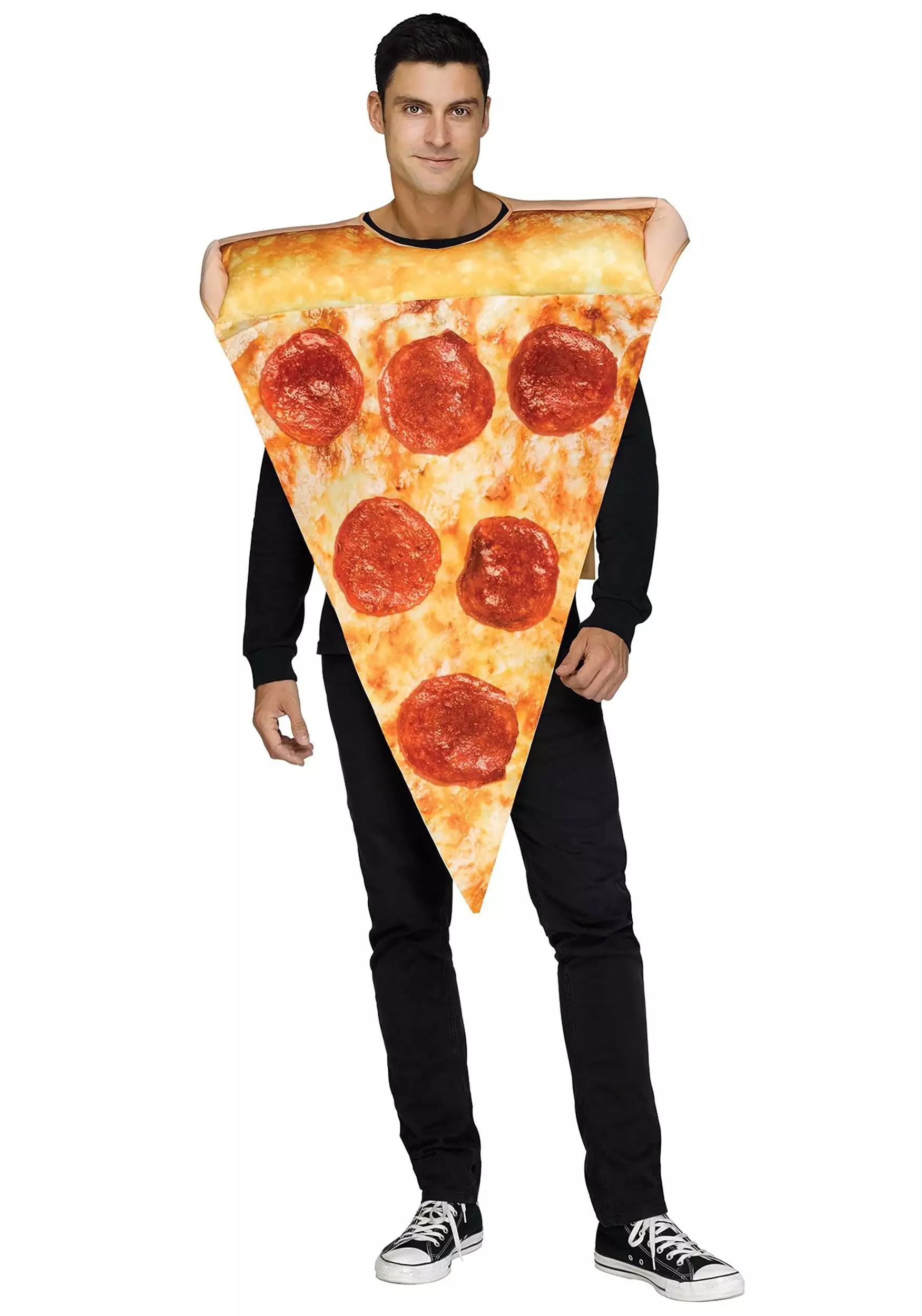 Fun World Adult Photoreal Pizza Slice Costume 3 Fun World Adult Photoreal Pizza Slice Costume