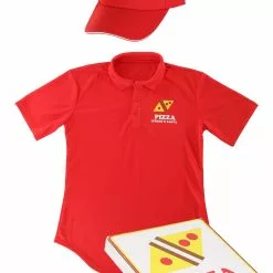 Suzhou Zhongsheng Imp & Exp Co., Ltd Pizza Delivery Guy Adult Costume With Box -Storybook & Fairytale Costumes Sales adult pizza delivery guy costume with box alt 4