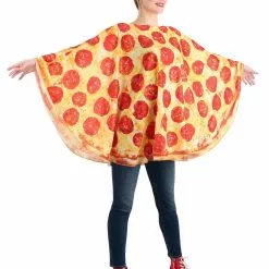 Fun Costumes Adult Pizza Costume Poncho -Storybook & Fairytale Costumes Sales adult pizza poncho alt 1