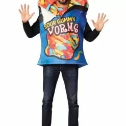 Rasta Imposta Sour Gummy Worm Costume For Adults