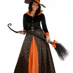 Suzhou Zhongsheng Imp & Exp Co., Ltd Adult Sparkling Orange Witch Costume
