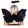 LEG AVENUE Black Angel Wings And Halo Set