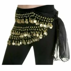 Western Fashion Black Belly Dancing Hip Scarf