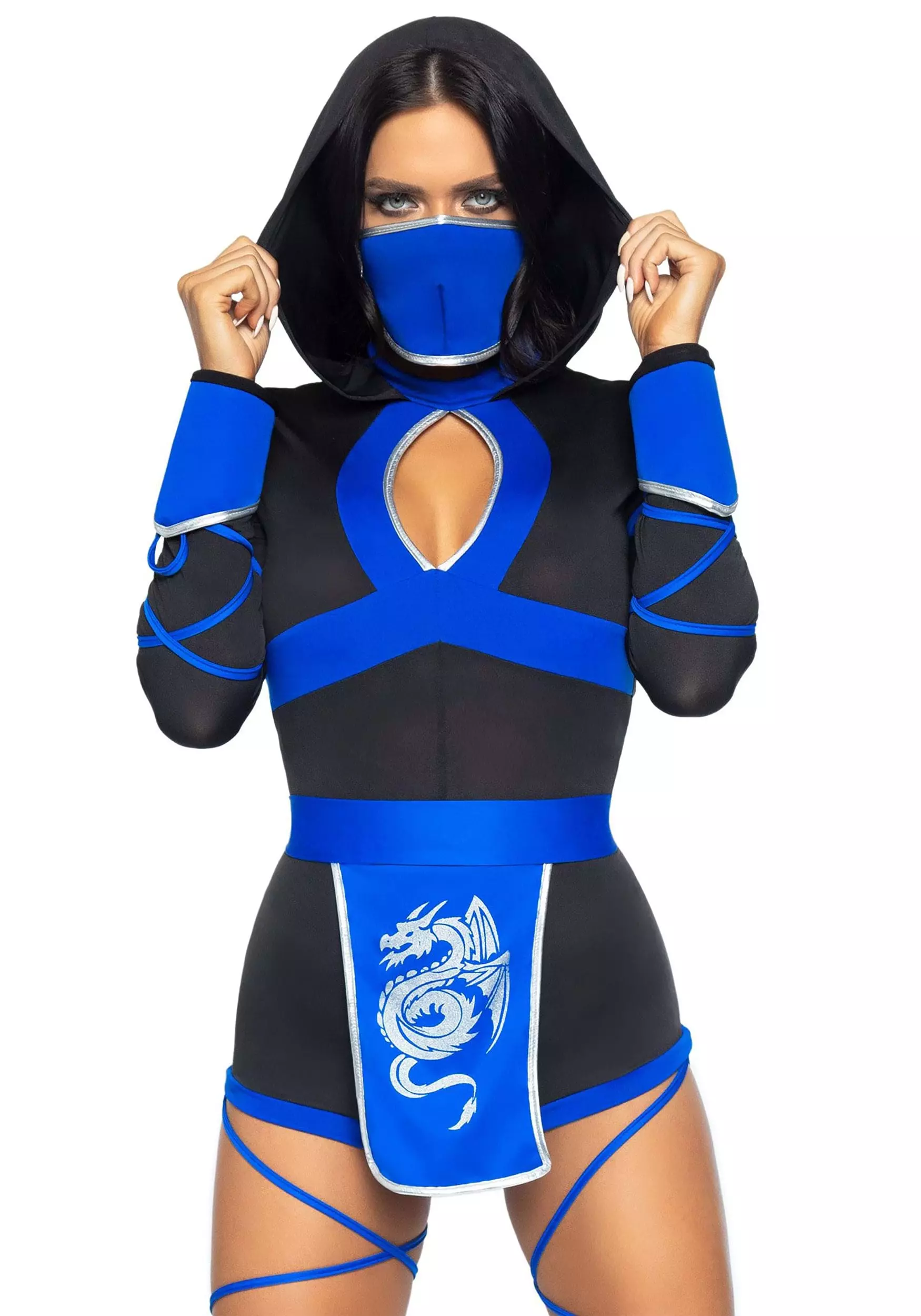 LEG AVENUE Ninja Blue Dragon Costume 5 LEG AVENUE Ninja Blue Dragon Costume - Image 3