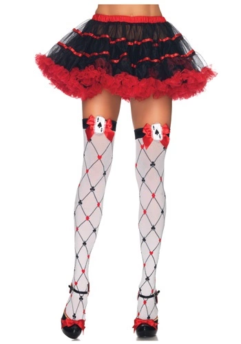 LEG AVENUE Diamond Card Suit Thigh Highs 3 LEG AVENUE Diamond Card Suit Thigh Highs