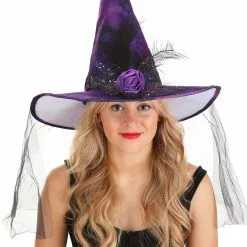 Yiwu Winshare Women's Elegant Purple Witch Hat