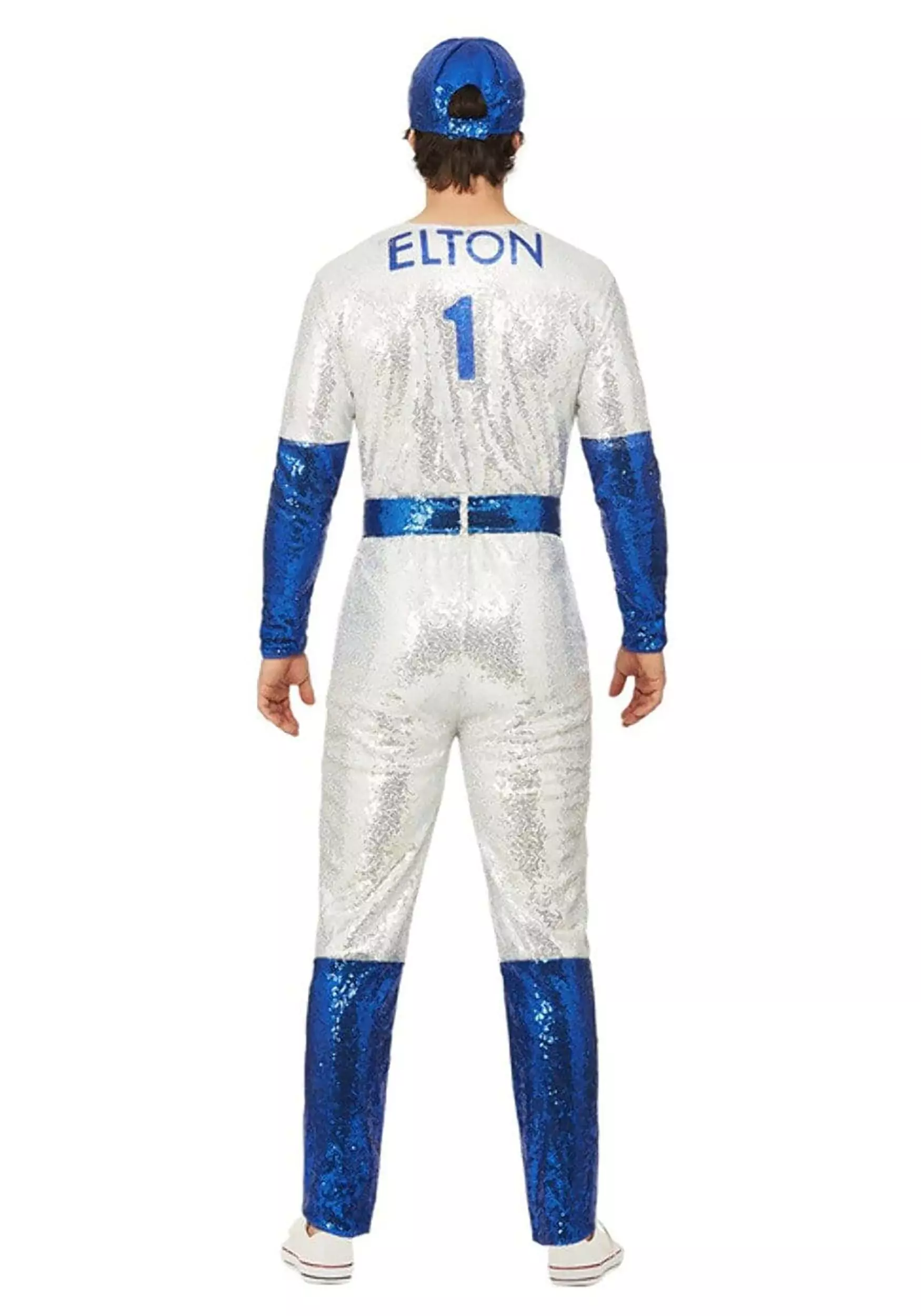 Smiffys Elton John Deluxe Sequin Baseball Costume For Men 5 Smiffys Elton John Deluxe Sequin Baseball Costume For Men - Image 3