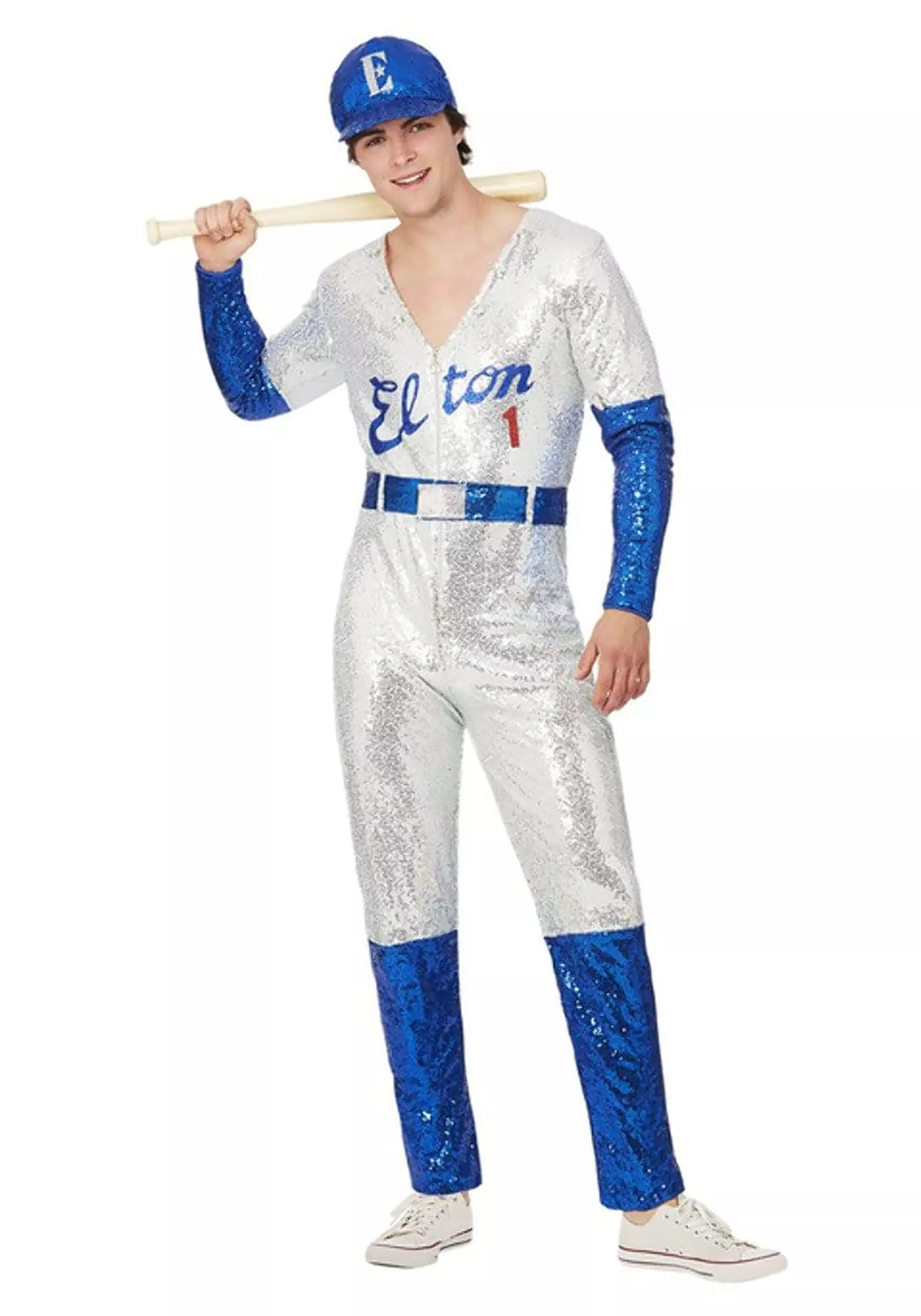 Smiffys Elton John Deluxe Sequin Baseball Costume For Men 3 Smiffys Elton John Deluxe Sequin Baseball Costume For Men