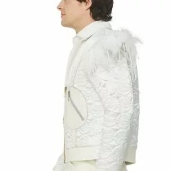 Smiffys Elton John Feather Jacket -Storybook & Fairytale Costumes Sales elton john mens feather jacket alt 2