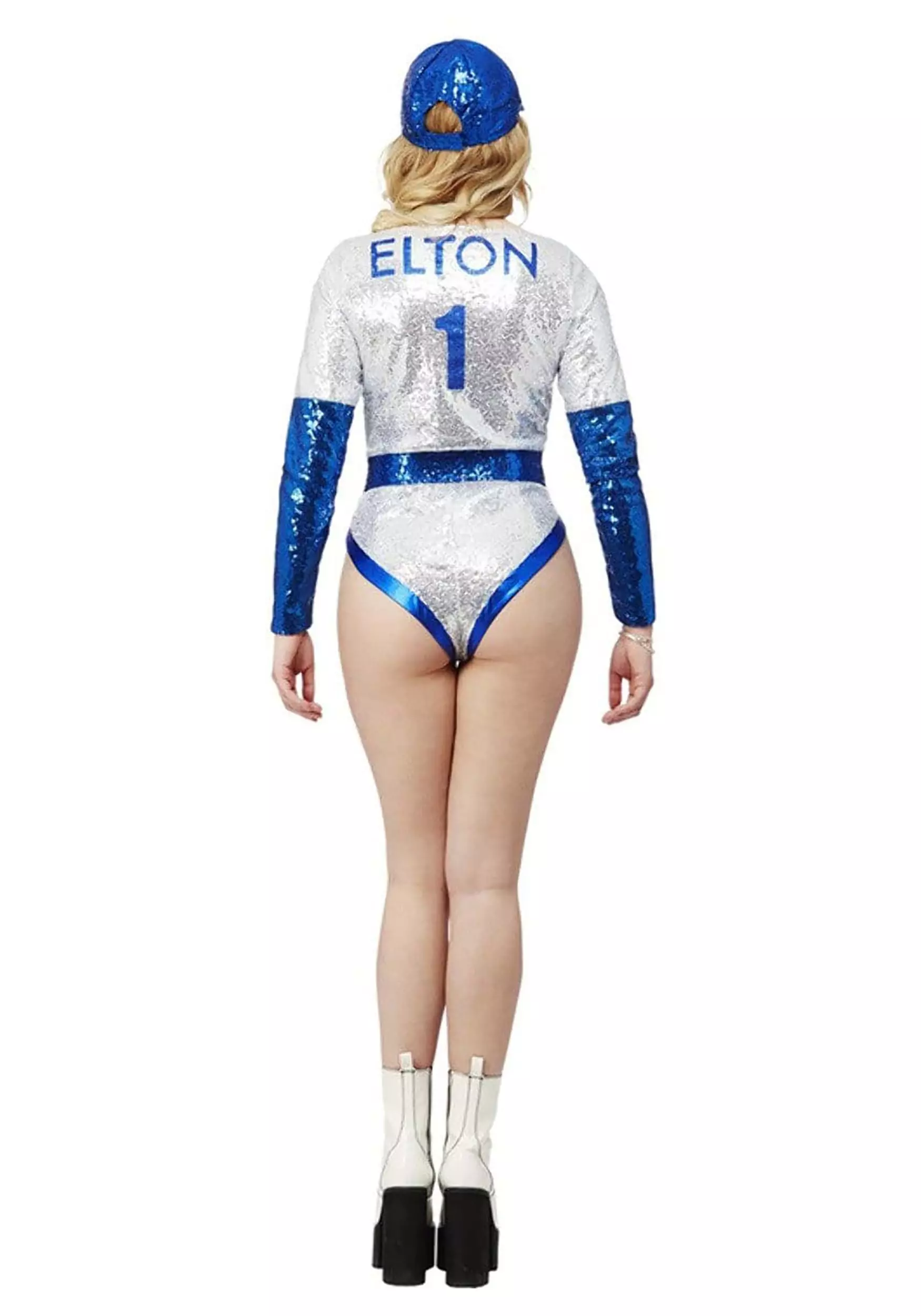 Smiffys Women's Elton John Deluxe Sequin Baseball Costume 4 Smiffys Women's Elton John Deluxe Sequin Baseball Costume - Image 2