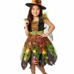 Rubies Costume Co. Inc Light Up Green Witch Costume For Girls