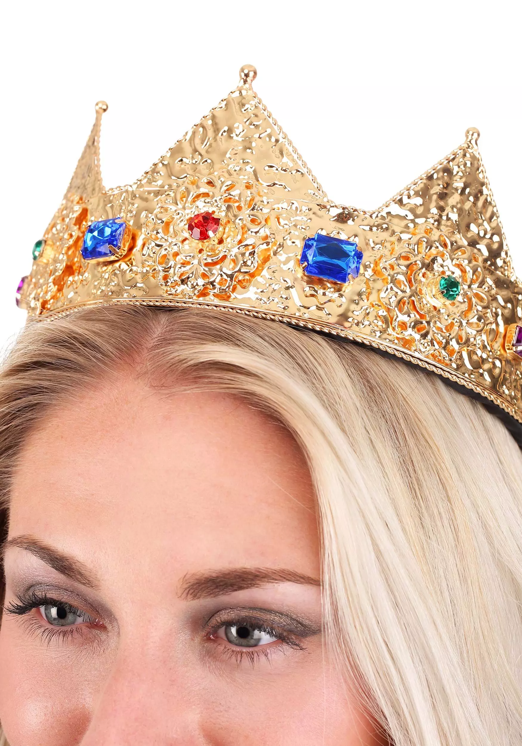 Elope Gold Ladies Adjustable 3" Pointed Crown 4 Elope Gold Ladies Adjustable 3" Pointed Crown - Image 2