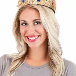 Elope Gold Ladies Adjustable 3" Pointed Crown