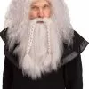 Fun World Gray Wizard Wig And Beard Adult Set -Storybook & Fairytale Costumes Sales grey wizard adult wig and beard set