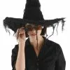 Elope Grunge Witch Black Costume Hat Accessory -Storybook & Fairytale Costumes Sales grunge witch black hat