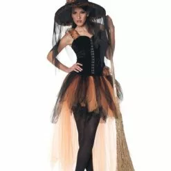Underwraps Hallow's Eve Women's Orange & Black Witch Costume
