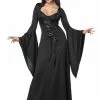 California Costume Collection Women's Hooded Black Lace Up Robe Costume 2 California Costume Collection Women's Hooded Black Lace Up Robe Costume -Storybook & Fairytale Costumes Sales hooded black lace up robe