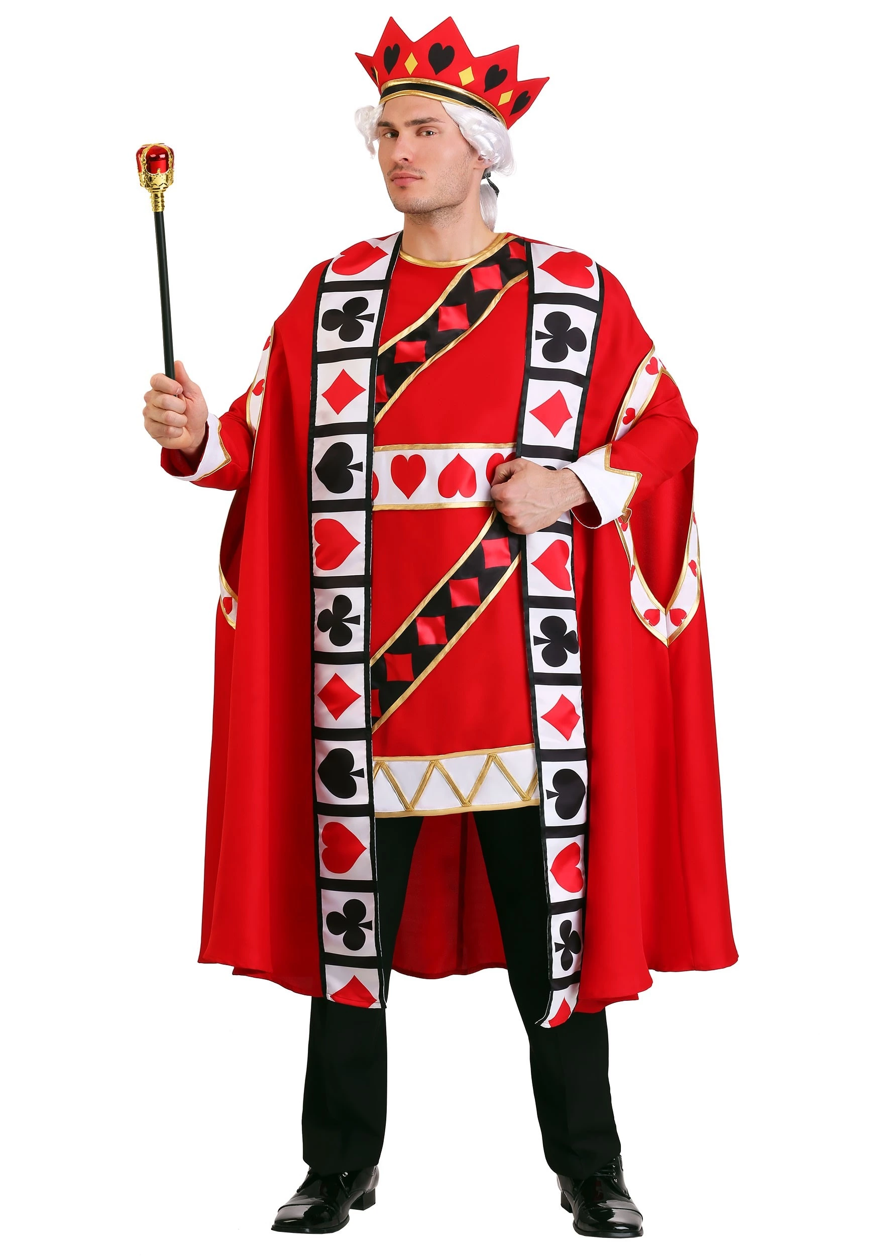 Fun Costumes Men's Plus Size King Of Hearts Costume 3 Fun Costumes Men's Plus Size King Of Hearts Costume