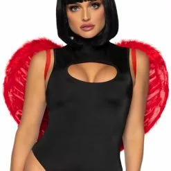 LEG AVENUE Red Marabou Trimmed Feather Wings