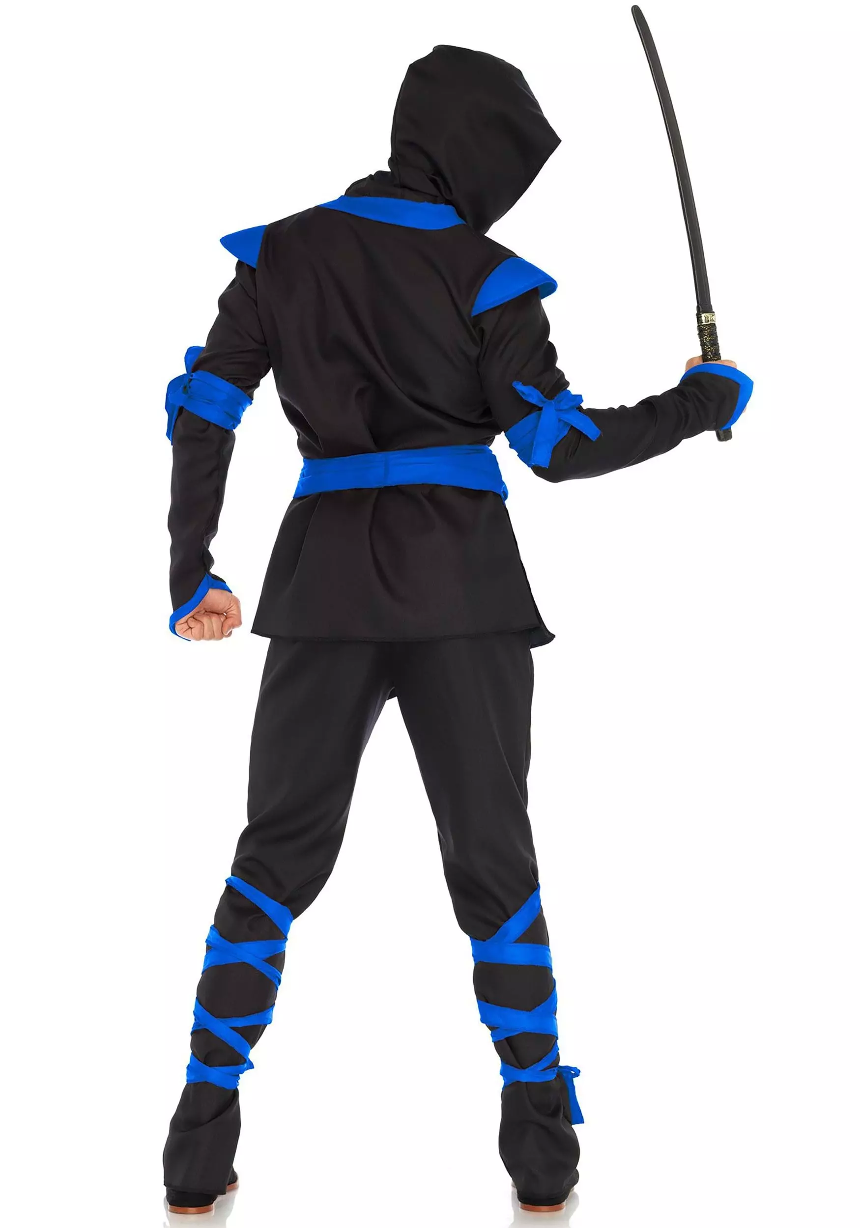 LEG AVENUE Blue Ninja Mens Costume 4 LEG AVENUE Blue Ninja Mens Costume - Image 2