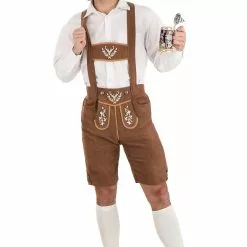 Topwell Creative Corp. Classic Brown Lederhosen Oktoberfest Costume For Men