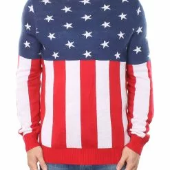 The Tipsy Elves Mens American Flag Holdiay Sweater