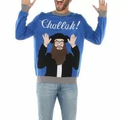 Men's Tipsy Elves Challah Hanukkah Ugly Sweater -Storybook & Fairytale Costumes Sales mens tipsy elves challah hanukkah ugly sweater3