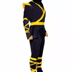 LEG AVENUE Yellow Ninja Costume For Men -Storybook & Fairytale Costumes Sales mens yellow ninja costume alt 2