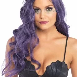 LEG AVENUE Mermaid Wave Long Purple Adult Wig