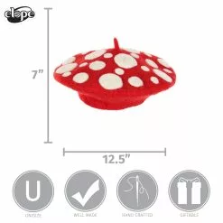 Elope Mushroom Heartfelted Red Hat -Storybook & Fairytale Costumes Sales mushroom heartfelted hat alt 4