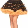 LEG AVENUE Orange And Black Tulle Petticoat -Storybook & Fairytale Costumes Sales orange and black tulle petticoat