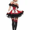 LEG AVENUE Peasant Top Queen Of Hearts Costume