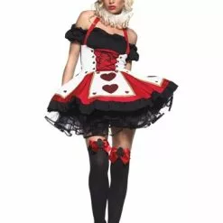 LEG AVENUE Peasant Top Queen Of Hearts Costume