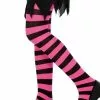 Smiffys Child Pink And Black Striped Tights