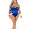 Roma Playboy Plus Size Royal Blue Bunny Costume For Women -Storybook & Fairytale Costumes Sales playboy plus size womens royal blue bunny costume