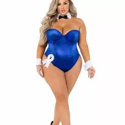 Roma Playboy Plus Size Royal Blue Bunny Costume For Women