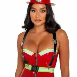Roma Women's Playboy Smokin' Hot Firegirl Costume 7 Roma Women's Playboy Smokin' Hot Firegirl Costume -Storybook & Fairytale Costumes Sales playboy womens smokin hot firegirl costume alt 2