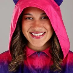 Fun Costumes Cheshire Cat Plus Size Onesie -Storybook & Fairytale Costumes Sales plus size cheshire cat onesie alt 2