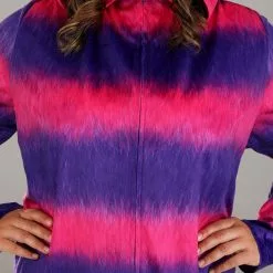 Fun Costumes Cheshire Cat Plus Size Onesie -Storybook & Fairytale Costumes Sales plus size cheshire cat onesie alt 3