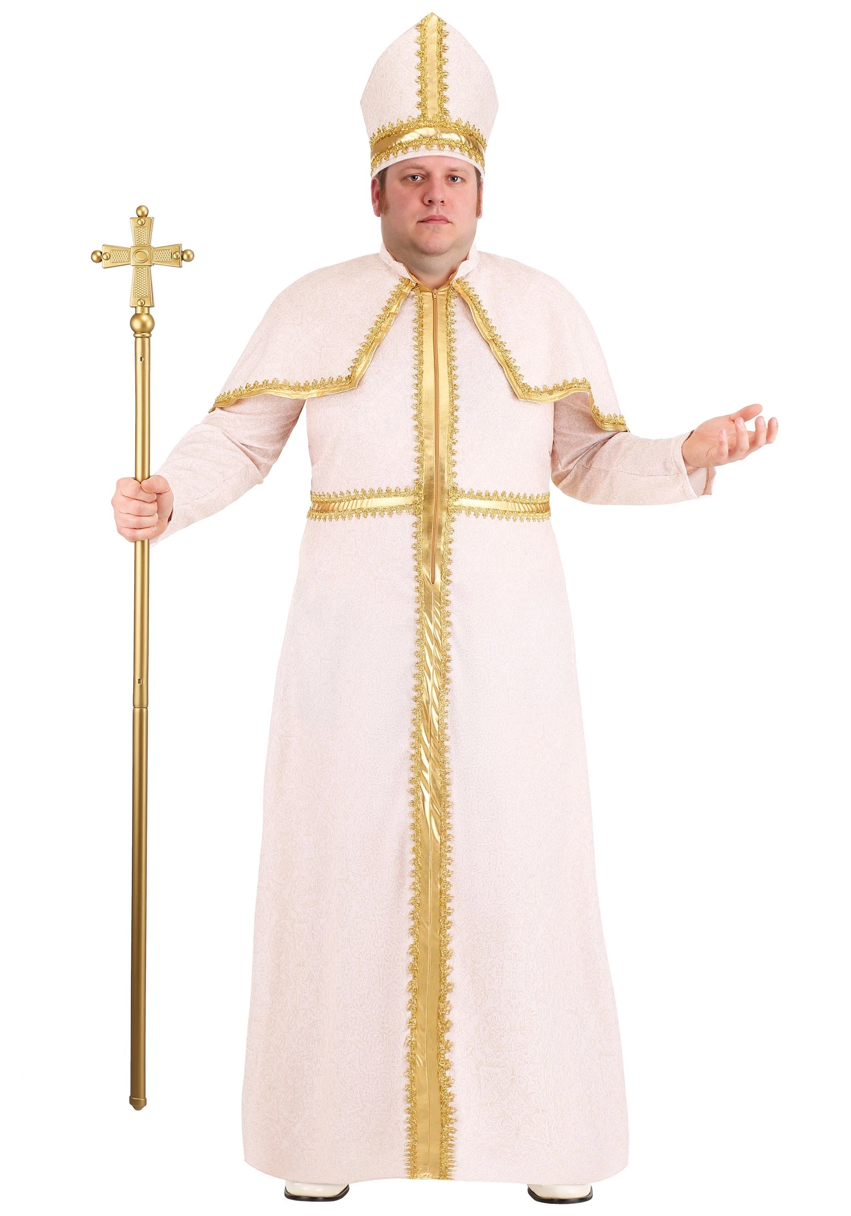 Fun Costumes Plus Size Pious Pope Costume For Men 3 Fun Costumes Plus Size Pious Pope Costume For Men