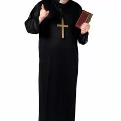 Fun World Men's Plus Size Priest Costume