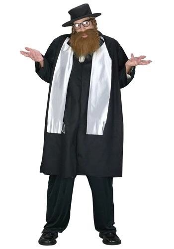 Fun World Men's Plus Size Rabbi Costume 3 Fun World Men's Plus Size Rabbi Costume