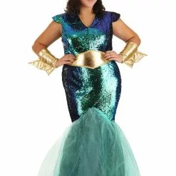 Fun Costumes Women's Sea Siren 20 Fun Costumes Women's Sea Siren -Storybook & Fairytale Costumes Sales plus size sea siren alt 6