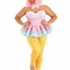 BigWan Apparel Co. Plus Size Sweet Treat Ice Cream Costume For Women