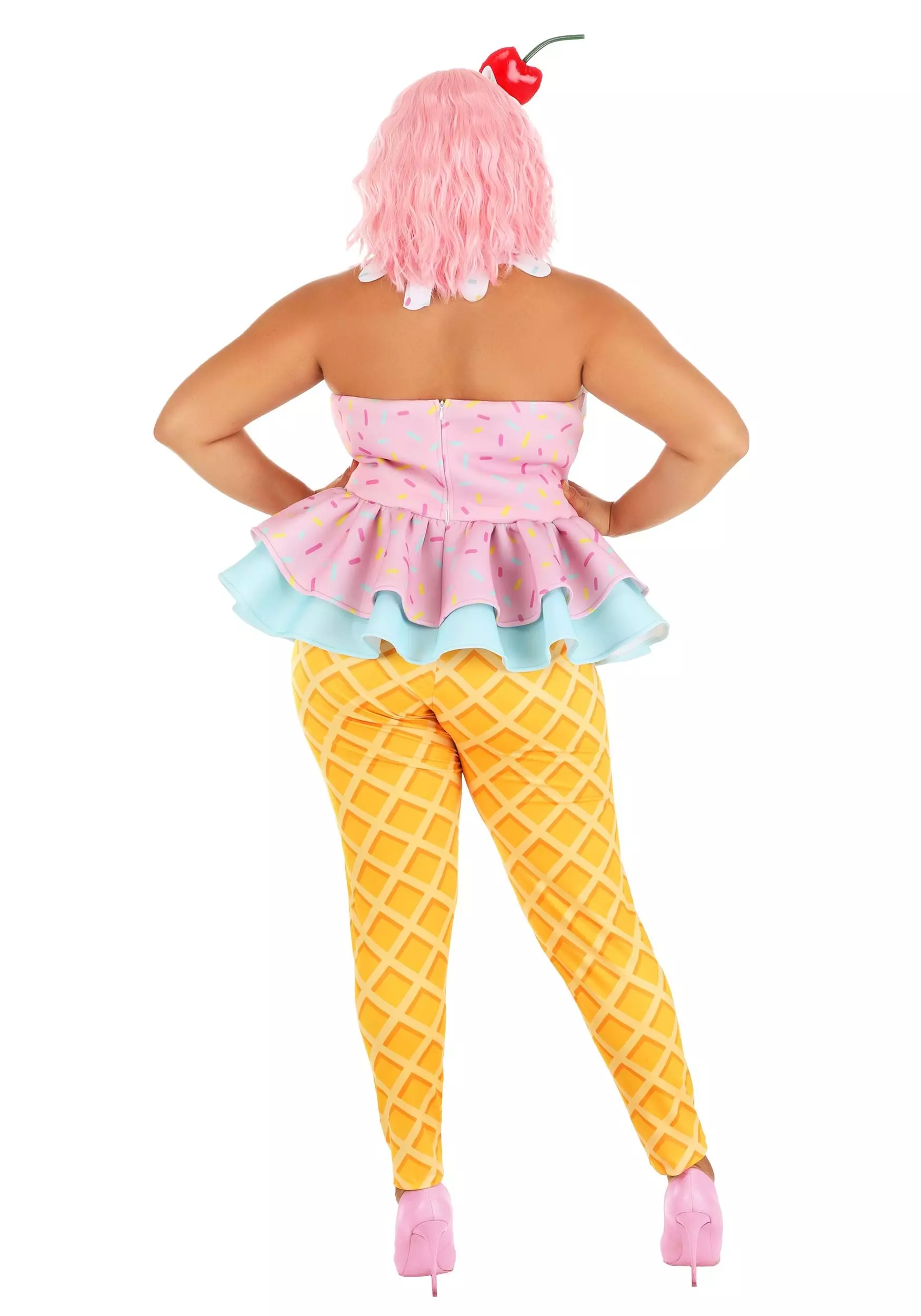 BigWan Apparel Co. Plus Size Sweet Treat Ice Cream Costume For Women 4 BigWan Apparel Co. Plus Size Sweet Treat Ice Cream Costume For Women - Image 2