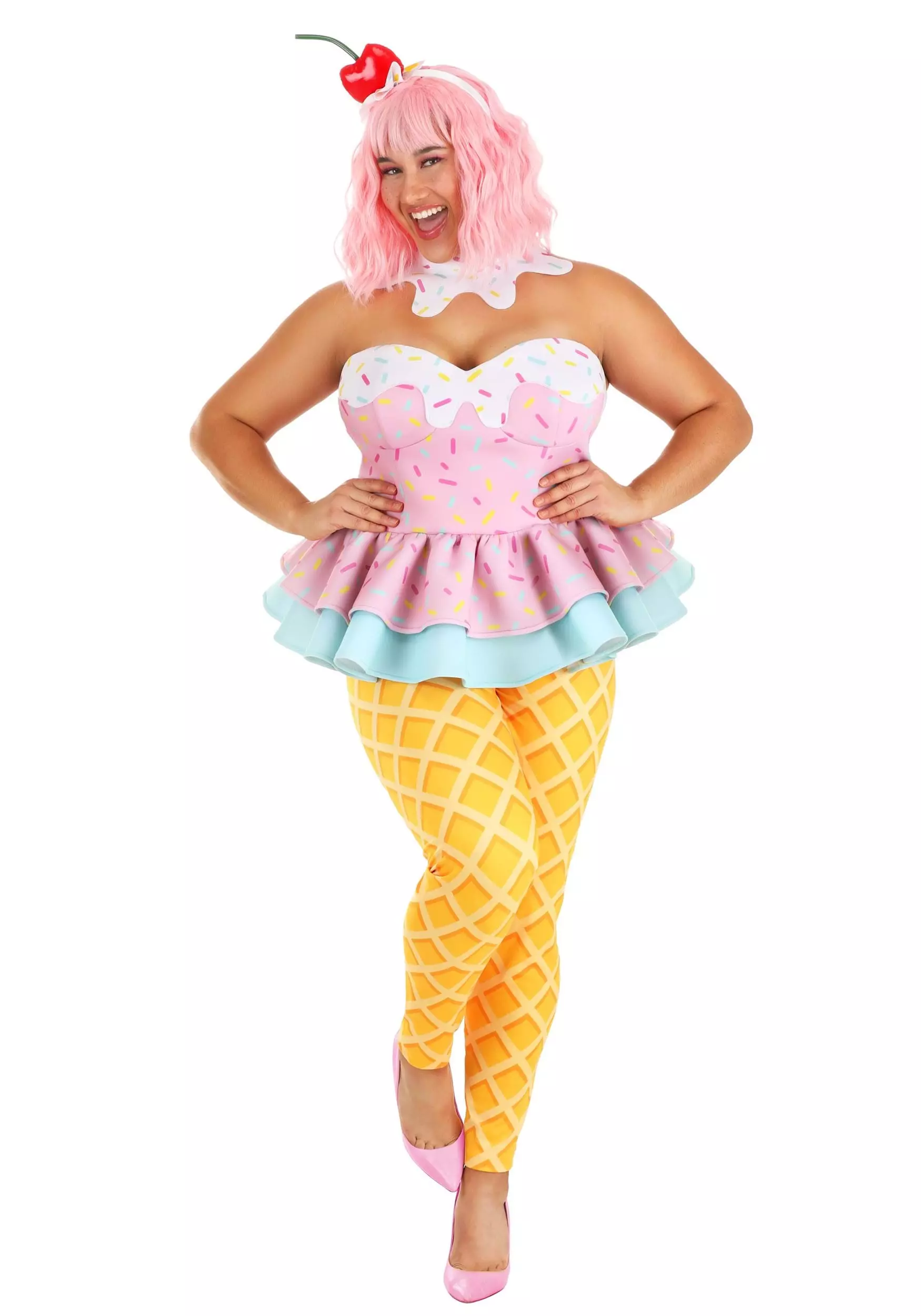 BigWan Apparel Co. Plus Size Sweet Treat Ice Cream Costume For Women 3 BigWan Apparel Co. Plus Size Sweet Treat Ice Cream Costume For Women