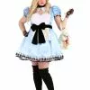 Armada Plus Size Alluring Alice Costume Dress For Women -Storybook & Fairytale Costumes Sales plus size womens alluring alice costume