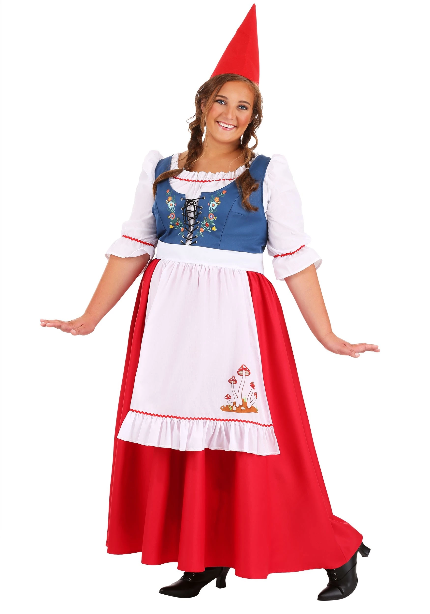 Fun Costumes Plus Size Garden Gnome Women's Costume 3 Fun Costumes Plus Size Garden Gnome Women's Costume